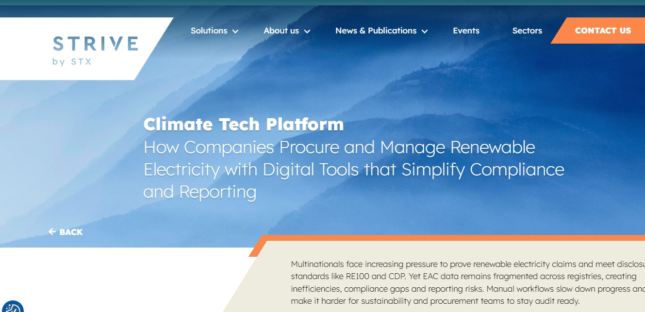 Strive by STX website