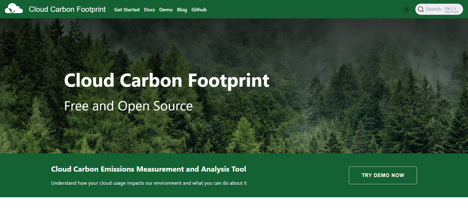 Cloud Carbon Footprint Website