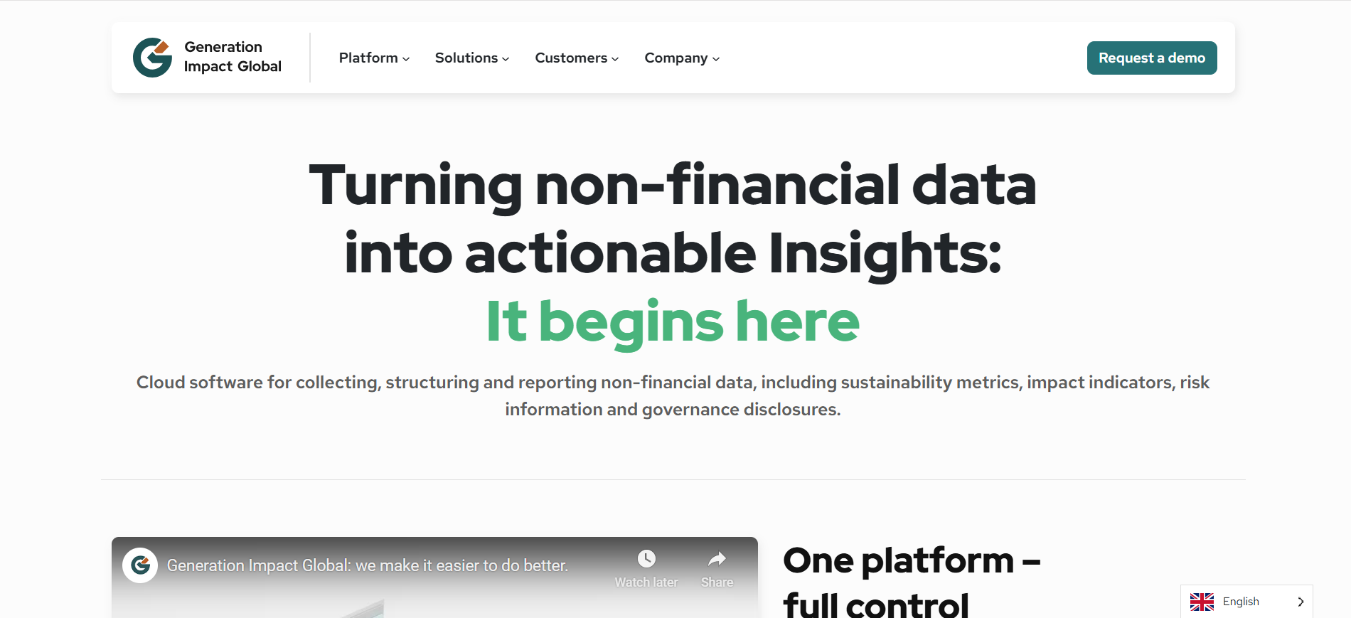 Generation Impact Global Website