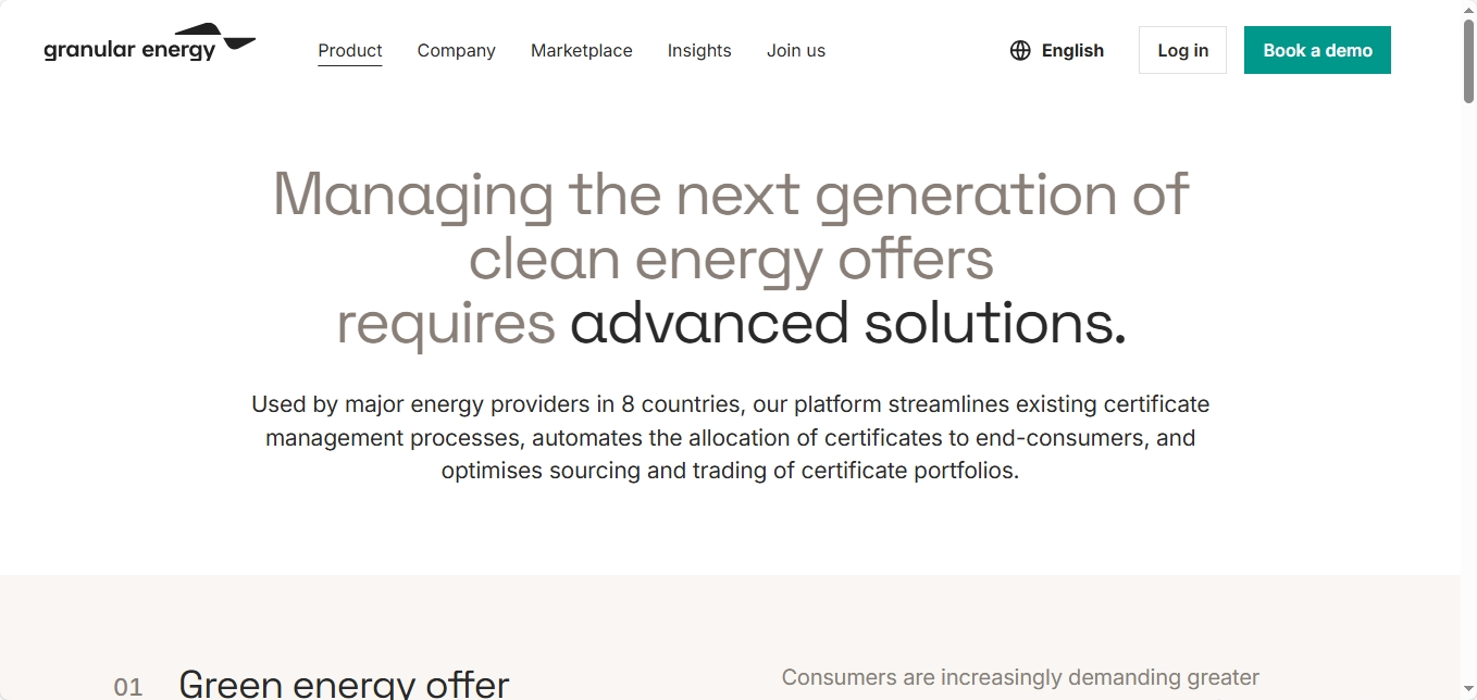Granular Energy website